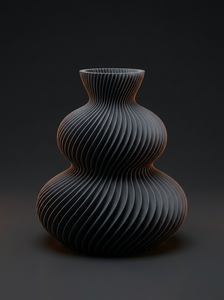 Vase Fontaine rainuré 18 cm — impression 3D BrBulls02