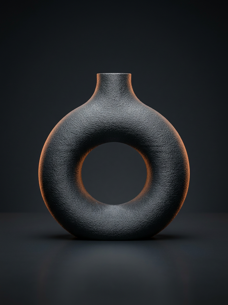 Vase style Donut 20 cm — impression 3D BrBulls02