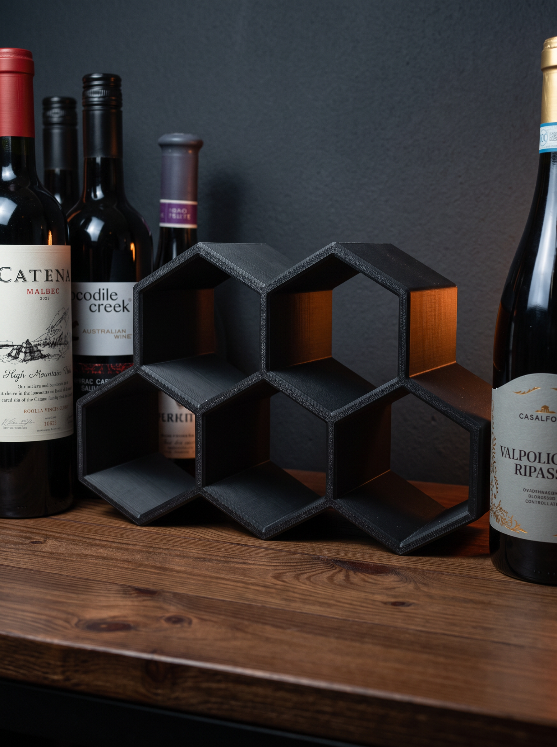 Casier à bouteilles hexagonal — impression 3D BrBulls02