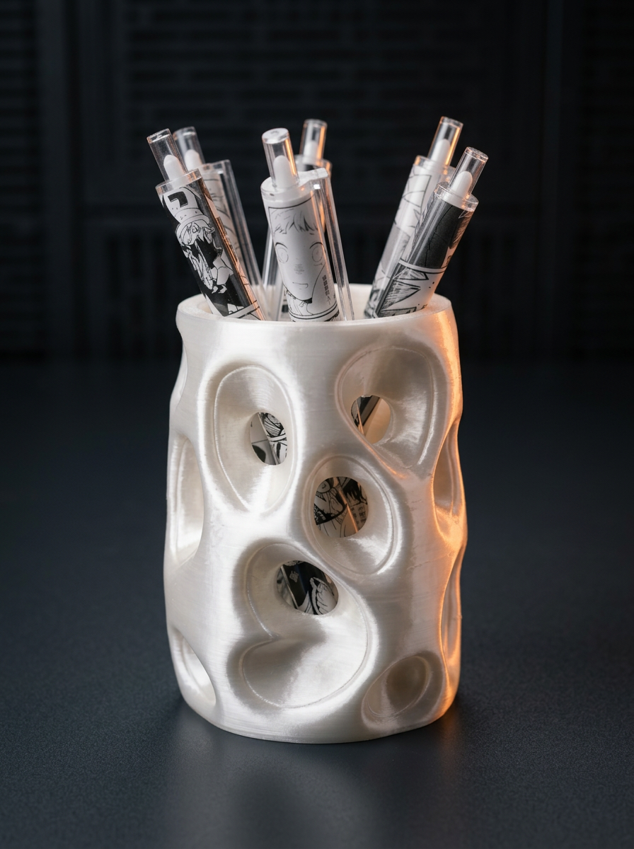 Pot à stylos alvéolé 10 cm — impression 3D BrBulls02