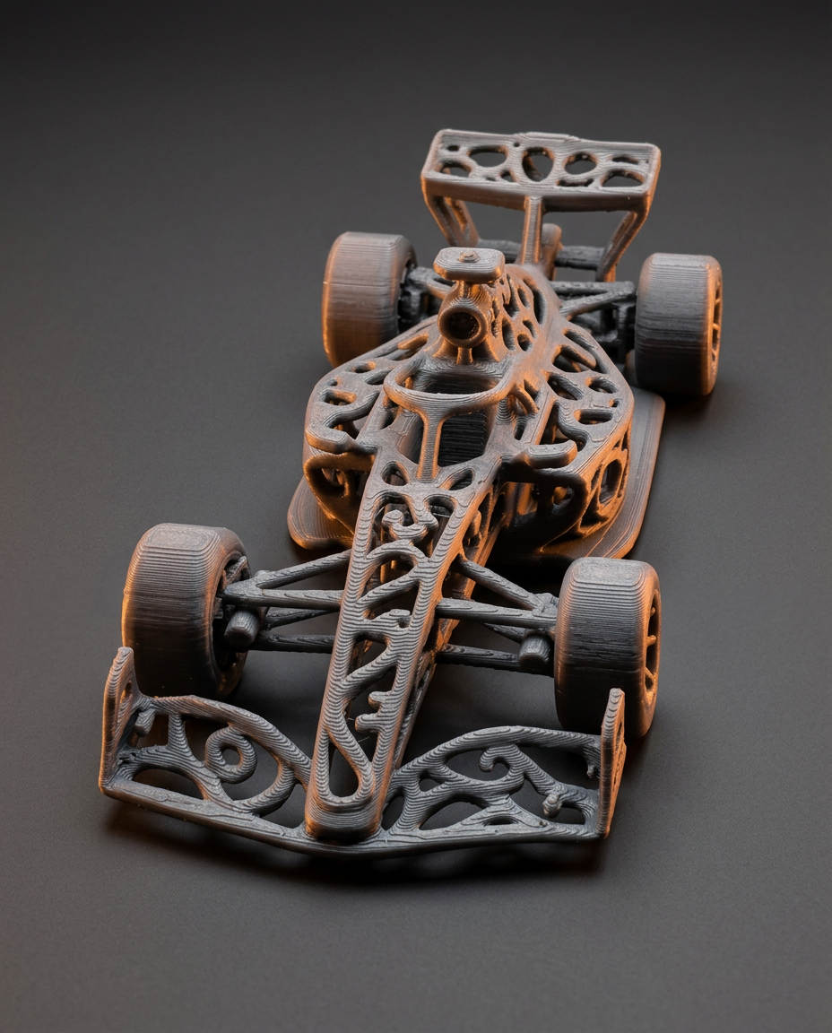 Voiture déco 3D — F1 Voronoï / f1 drapée — impression 3D BrBulls02